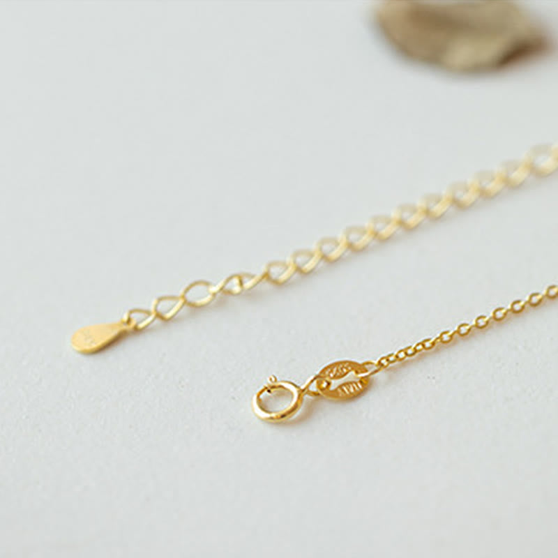 Collana con ciondolo con fibbia della pace in giada Hetian placcata in oro e argento sterling 925 Buddha Stones - image 2