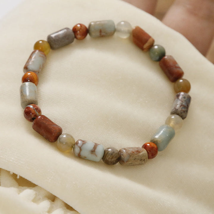 Braccialetto della prosperità in agata rossa con pietra Shoushan Buddha Stones