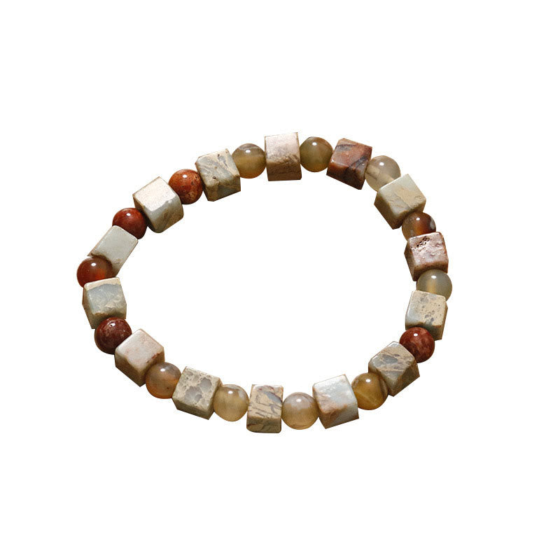 Braccialetto della prosperità in agata rossa con pietra Shoushan Buddha Stones