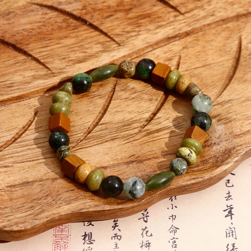 Braccialetto della prosperità in agata rossa con pietra Shoushan Buddha Stones