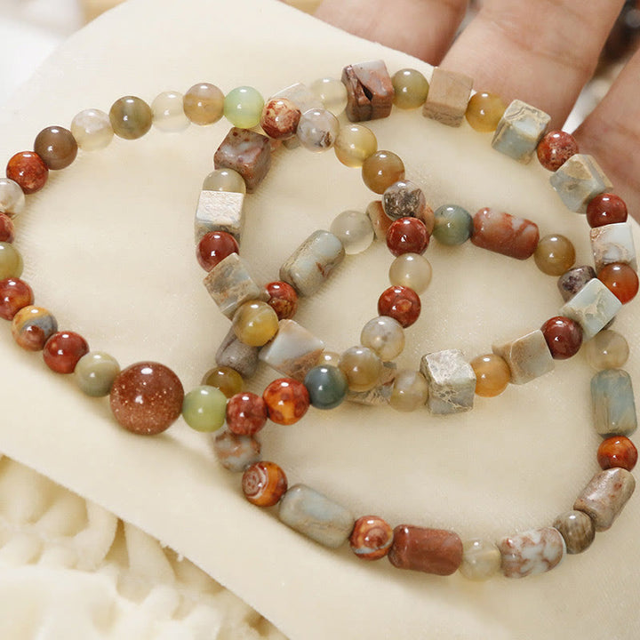 Braccialetto della prosperità in agata rossa con pietra Shoushan Buddha Stones
