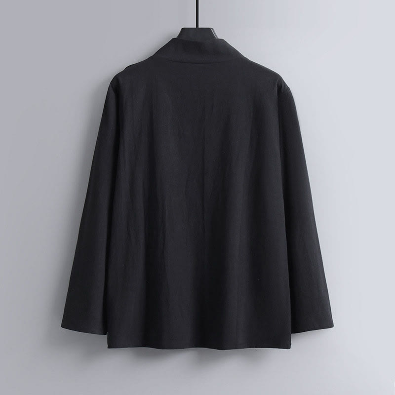 Set di abbigliamento da uomo con pantaloni e top in cotone con colletto incrociato Buddha Stones - image 5