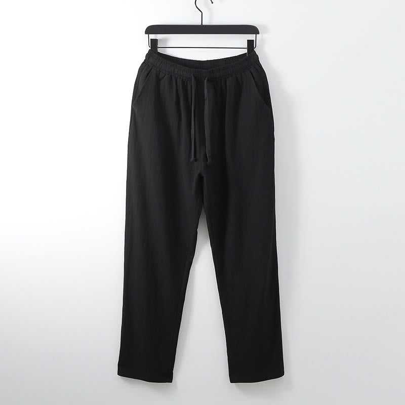 Set di abbigliamento da uomo con pantaloni e top in cotone con colletto incrociato Buddha Stones - image 9