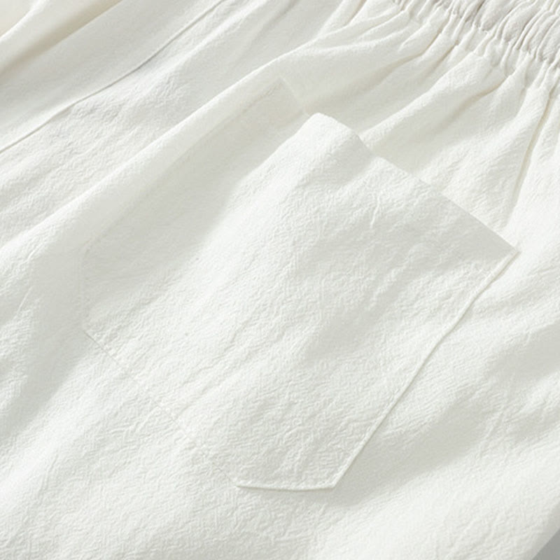 Set di abbigliamento da uomo con pantaloni e top in cotone con colletto incrociato Buddha Stones - image 24