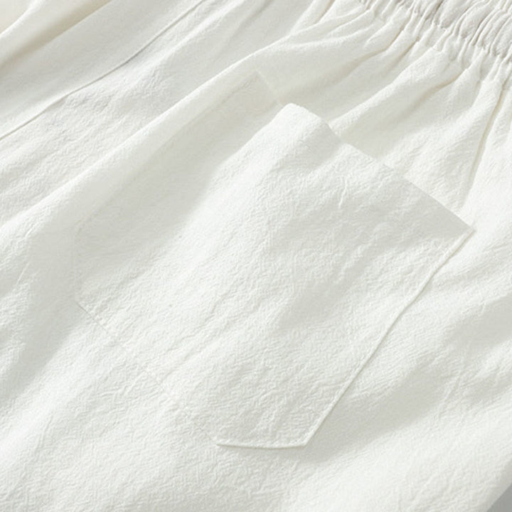 Set di abbigliamento da uomo con pantaloni e top in cotone con colletto incrociato Buddha Stones - image 24