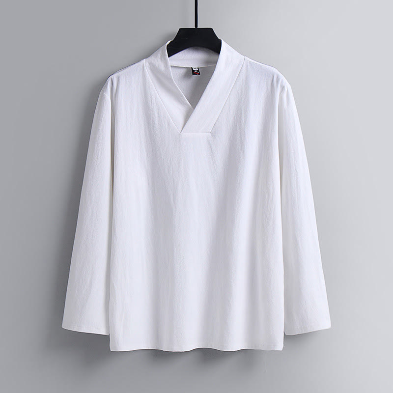 Set di abbigliamento da uomo con pantaloni e top in cotone con colletto incrociato Buddha Stones - image 17