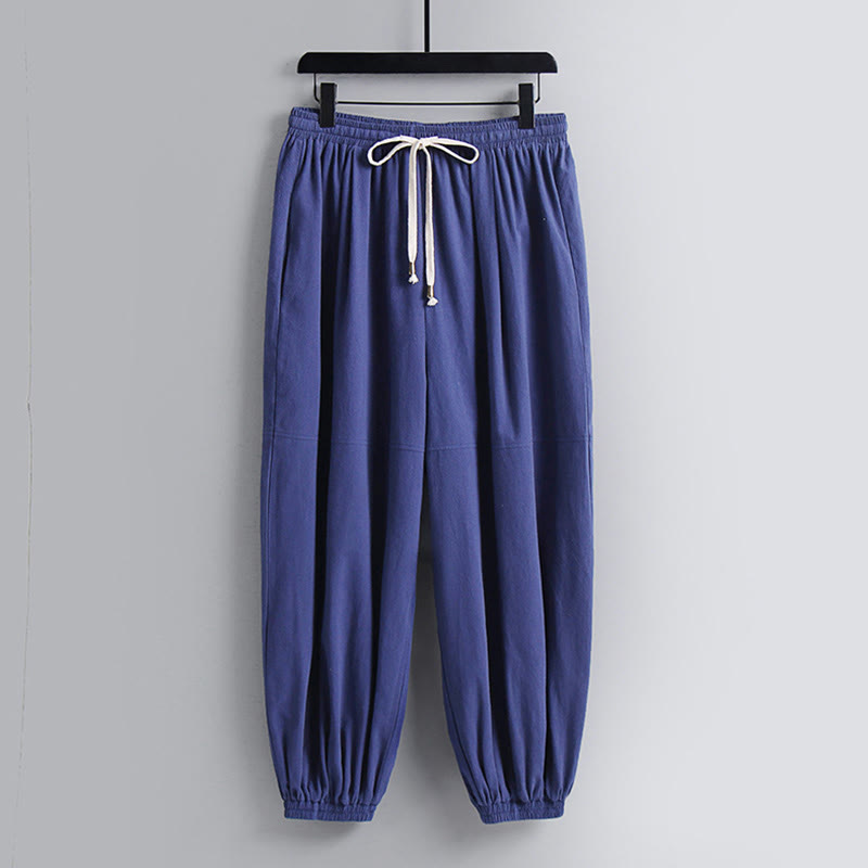 Pantaloni corti con colletto incrociato Buddha Stones , abito in cotone, top e pantaloni Hanfu, set da uomo - image 21