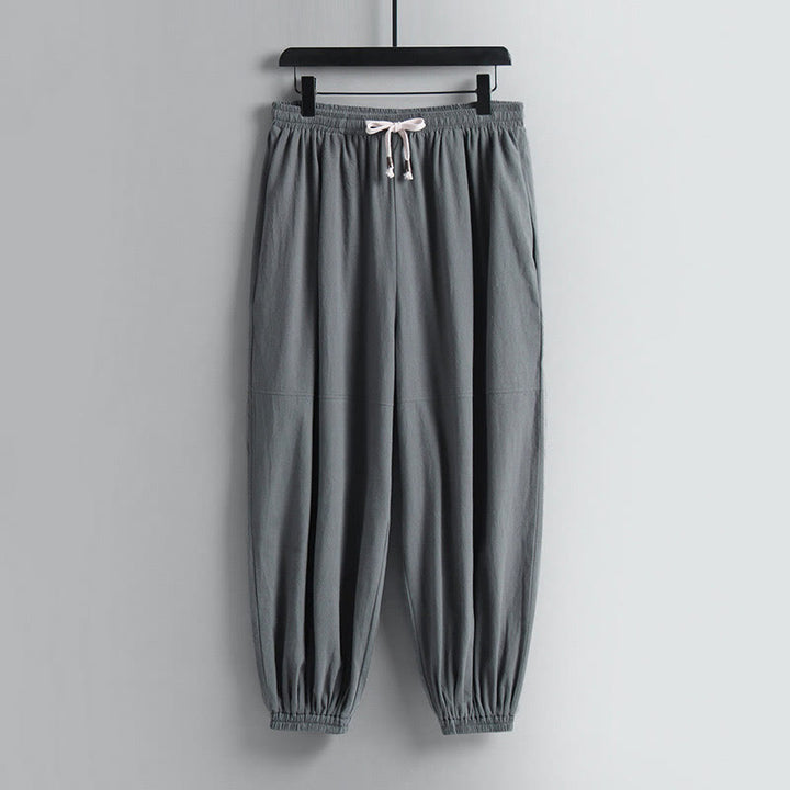 Buddha Stones Maniche a tre quarti Pantaloni corti in cotone Top e pantaloni Set da uomo