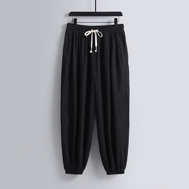 Buddha Stones Maniche a tre quarti Pantaloni corti in cotone Top e pantaloni Set da uomo