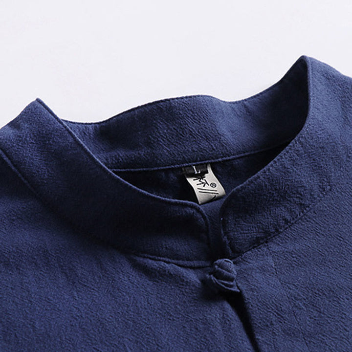 Buddha Stones Maniche a tre quarti Pantaloni corti in cotone Top e pantaloni Set da uomo - image 12