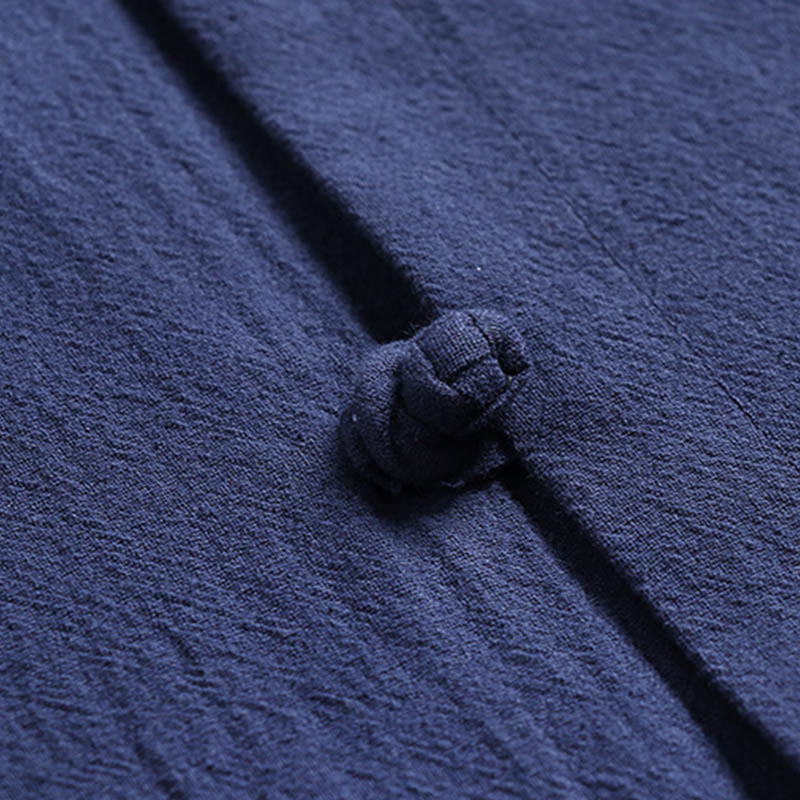 Buddha Stones Maniche a tre quarti Pantaloni corti in cotone Top e pantaloni Set da uomo