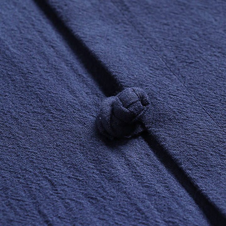 Buddha Stones Maniche a tre quarti Pantaloni corti in cotone Top e pantaloni Set da uomo
