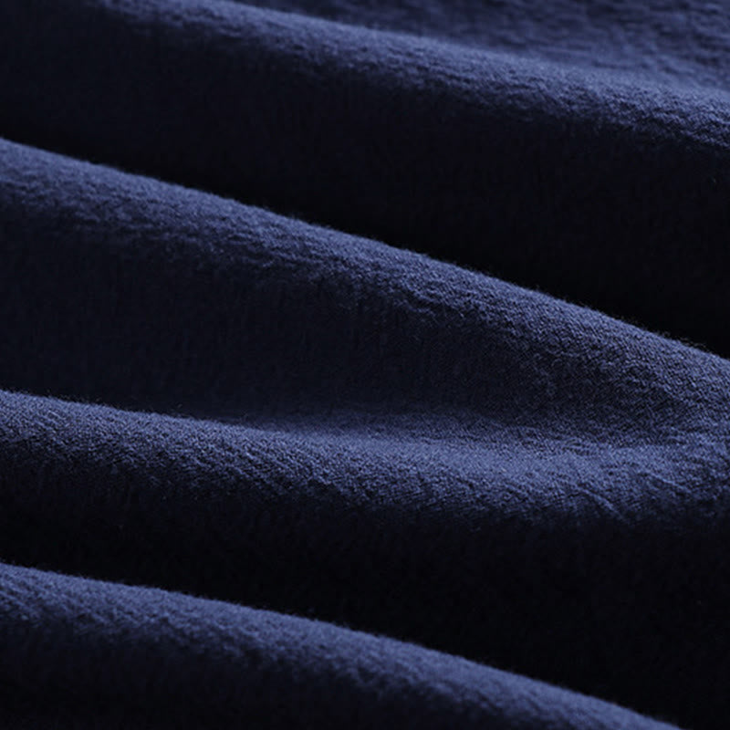 Buddha Stones Maniche a tre quarti Pantaloni corti in cotone Top e pantaloni Set da uomo