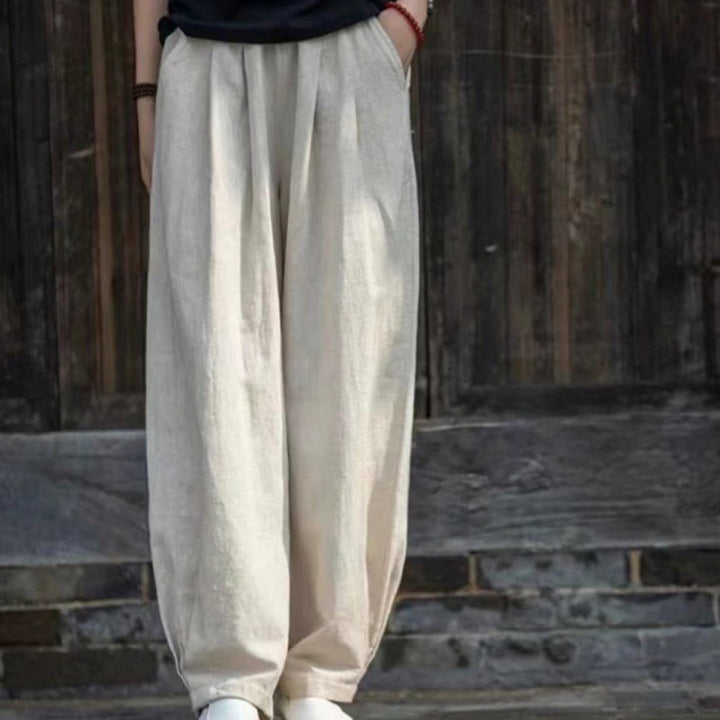Pantaloni da yoga casual da donna in cotone Buddha Stones con tasche - Biancheria - US14, UK/AU18, EU46 (4XL) - image 0