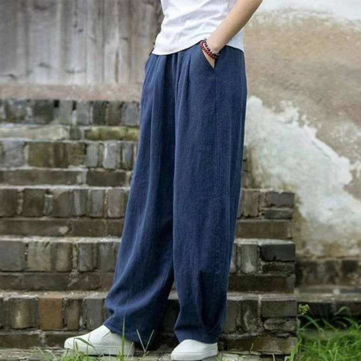Pantaloni da yoga casual da donna in cotone Buddha Stones con tasche - image 9