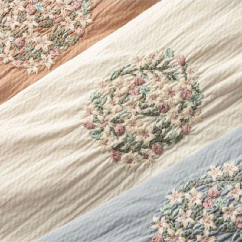 Pantaloni harem in cotone ricamati con pizzo casual Buddha Stones tasche - image 9