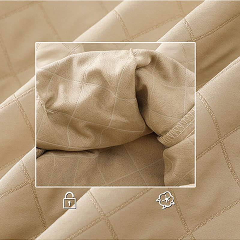 Pantaloni harem con coulisse in cotone a quadri semplici con tasche, autunno inverno, Buddha Stones - image 18