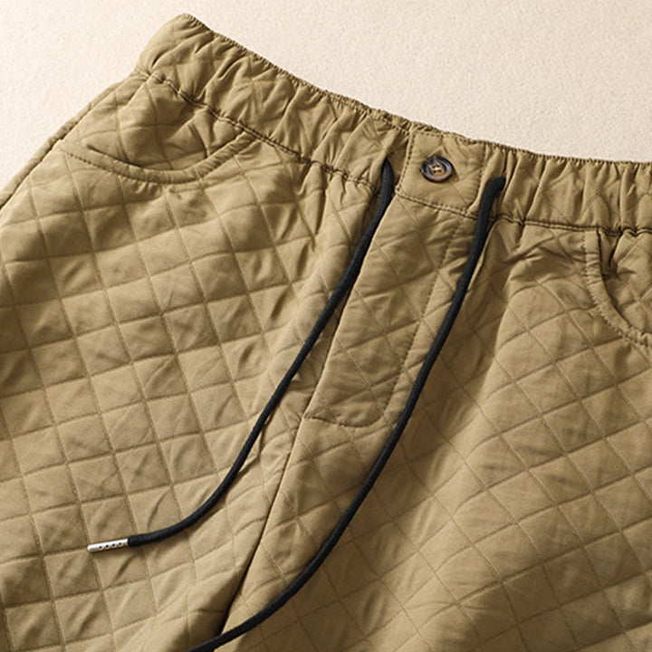Pantaloni harem con coulisse in cotone a quadri semplici con tasche, autunno inverno, Buddha Stones - image 21