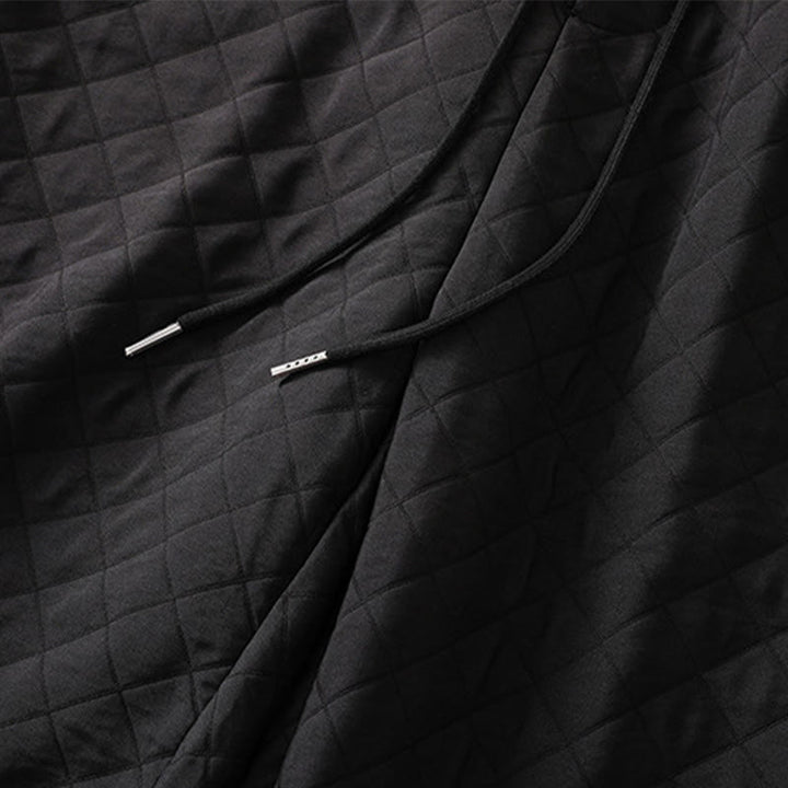 Pantaloni harem con coulisse in cotone a quadri semplici con tasche, autunno inverno, Buddha Stones - image 29