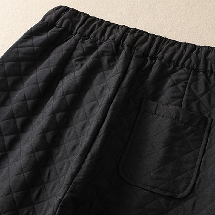 Pantaloni harem con coulisse in cotone a quadri semplici con tasche, autunno inverno, Buddha Stones - image 32