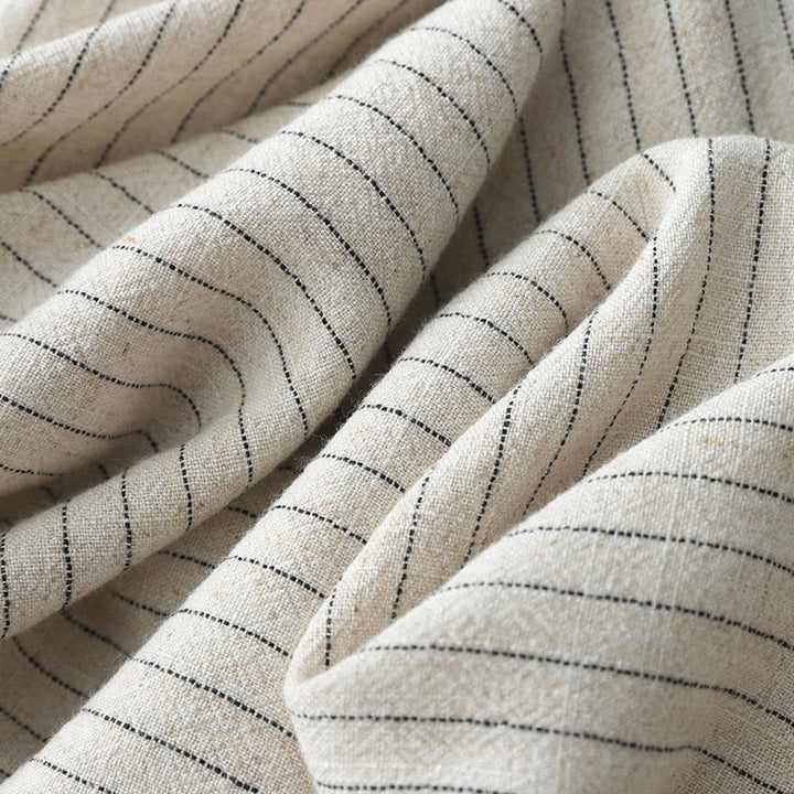 Pantaloni a gamba larga a vita alta con righe verticali Buddha Stones e tasche - image 7