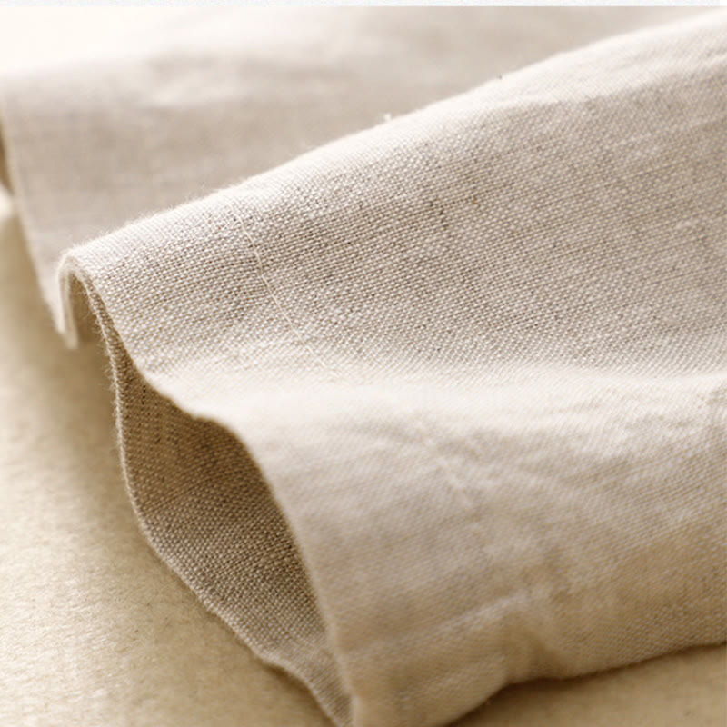 Pantaloni harem in lino e cotone con lacci a vita alta vintage Buddha Stones con tasche - image 31