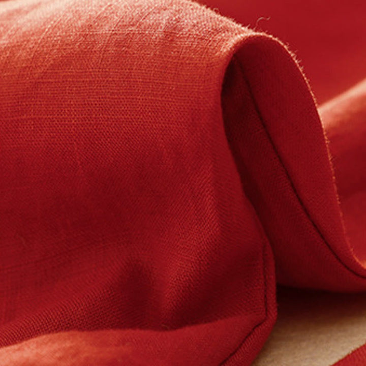 Pantaloni harem in lino e cotone con lacci a vita alta vintage Buddha Stones con tasche - image 11