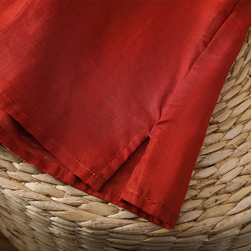 Maglione girocollo in cotone e lino con ricamo etnico Buddha Stones - image 16