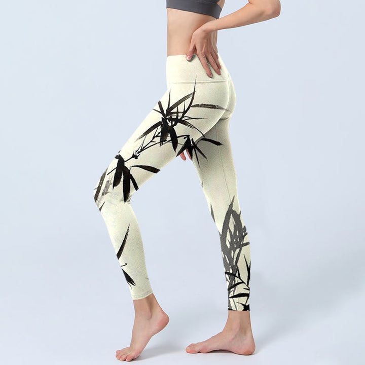 Leggings sportivi con stampa Buddha Stones, pantaloni da yoga da donna - image 4