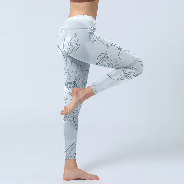Leggings da palestra con stampa di Buddha Stones, pantaloni da yoga da donna - image 3