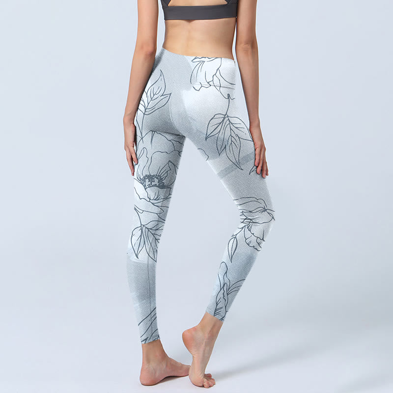 Leggings da palestra con stampa di Buddha Stones, pantaloni da yoga da donna - image 4