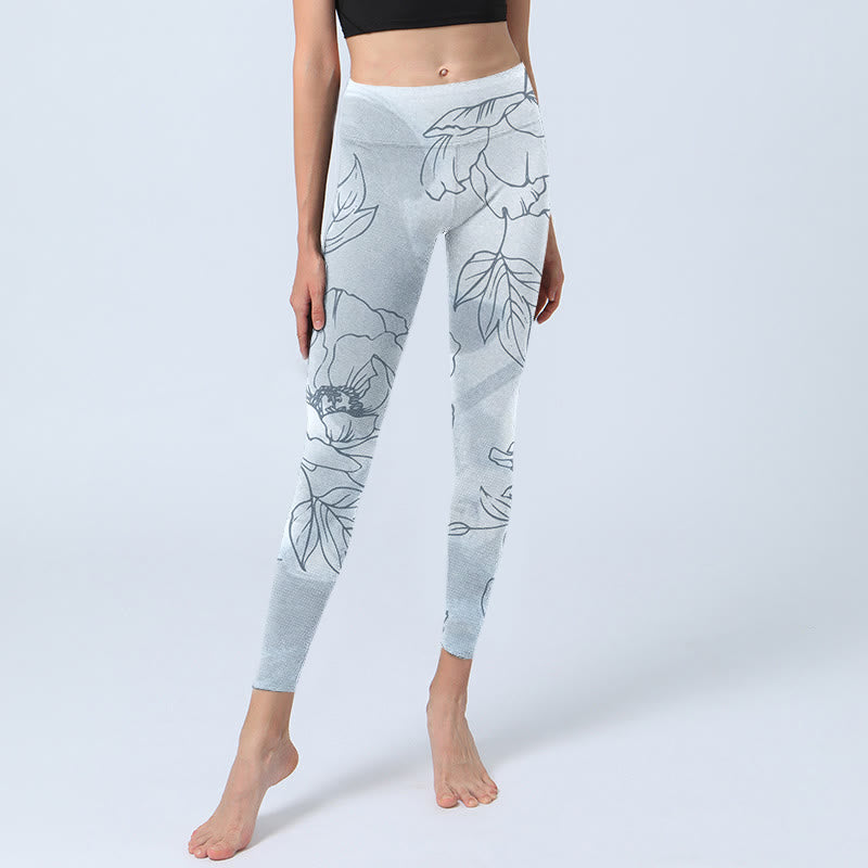 Leggings da palestra con stampa di Buddha Stones, pantaloni da yoga da donna - image 5