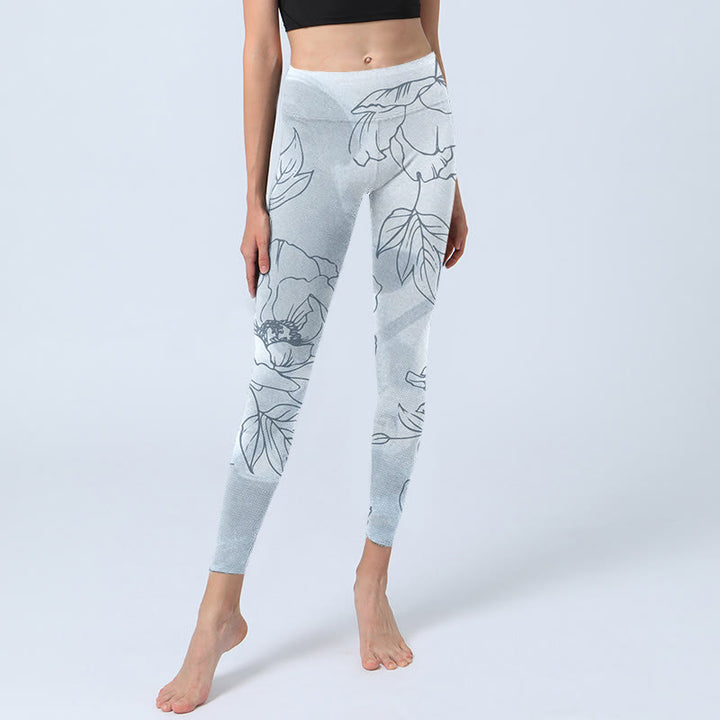 Leggings da palestra con stampa di Buddha Stones, pantaloni da yoga da donna - image 5
