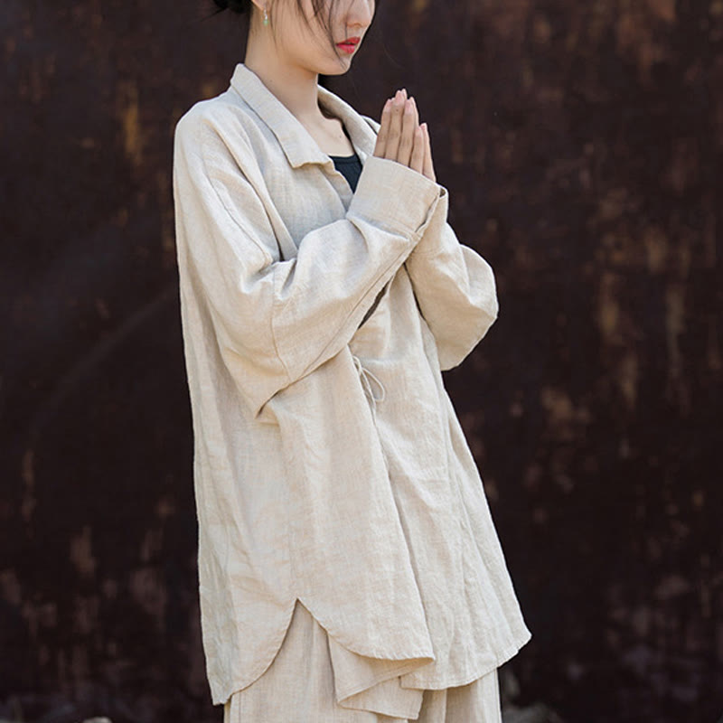 Buddha Stones Meditazione Ramie Cotone Abbigliamento - Biancheria - US4， UK/AU8，EU36-44 (F) - image 0