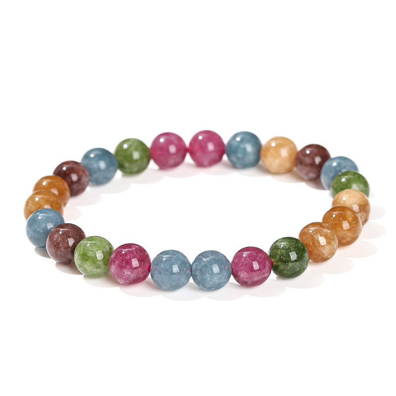 Braccialetto positivo con tormalina multicolore Buddha Stones