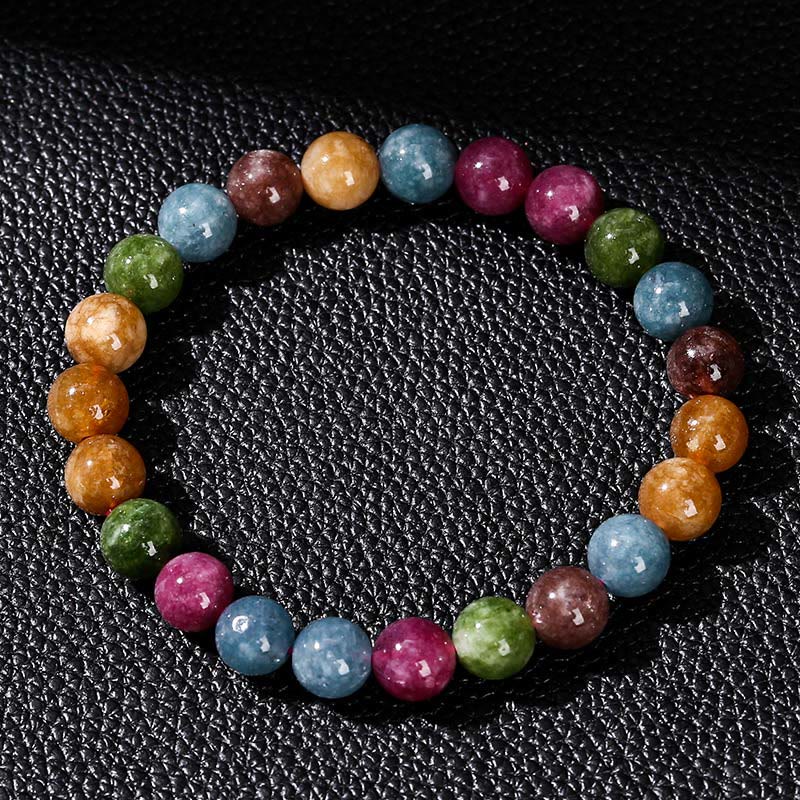 Braccialetto positivo con tormalina multicolore Buddha Stones