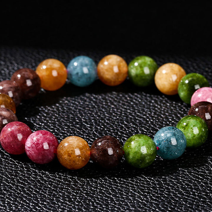Braccialetto positivo con tormalina multicolore Buddha Stones