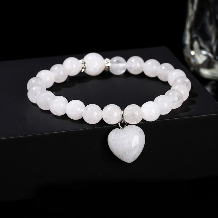 Braccialetto di equilibrio con cuore di amore in avventurina verde cristallo vario Buddha Stones