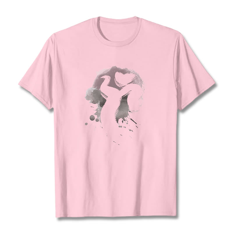 Maglietta in cotone con motivo Buddha Stones OM Swan - Rosa chiaro - 2XL - image 29