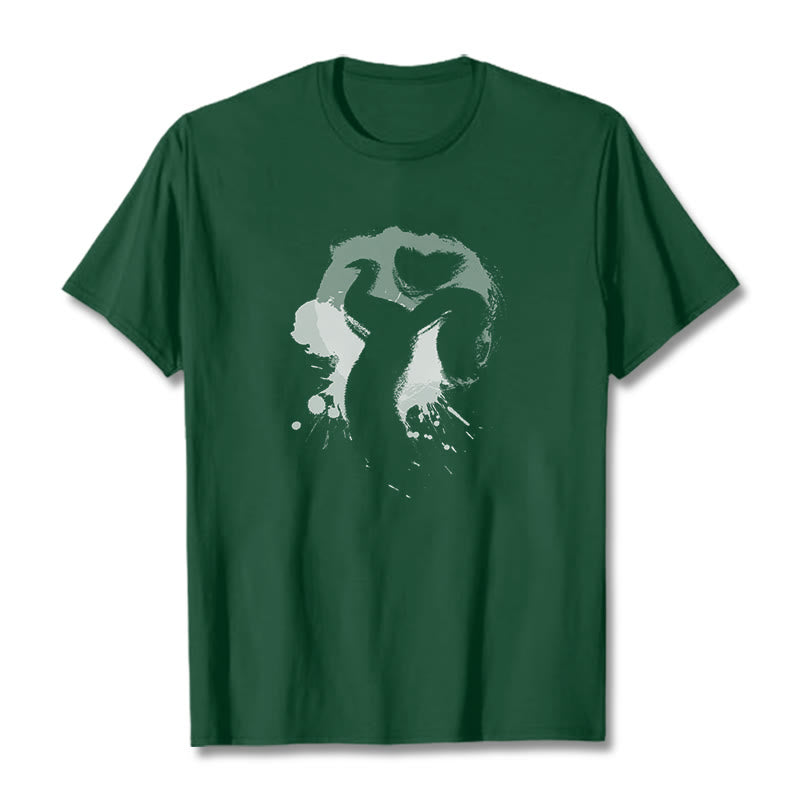 Maglietta in cotone con motivo Buddha Stones OM Swan - Verde foresta - 2XL - image 15