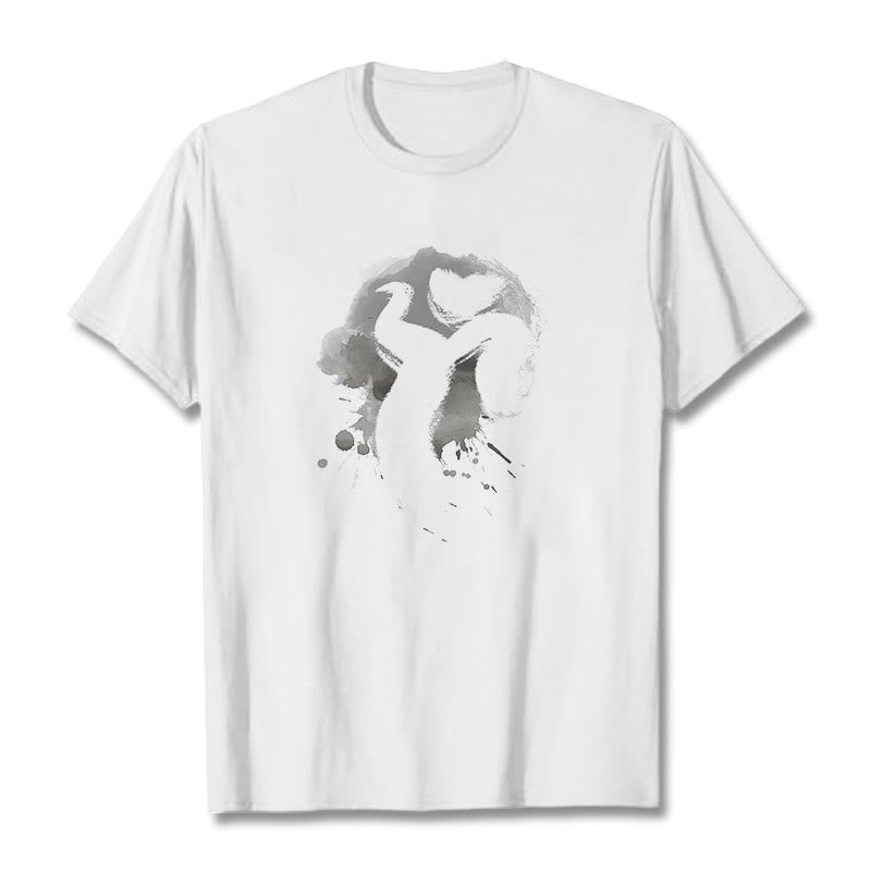 Maglietta in cotone con motivo Buddha Stones OM Swan - Bianco - 2XL - image 9