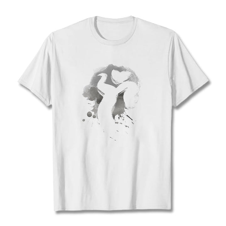Maglietta in cotone con motivo Buddha Stones OM Swan - Bianco - 2XL - image 9