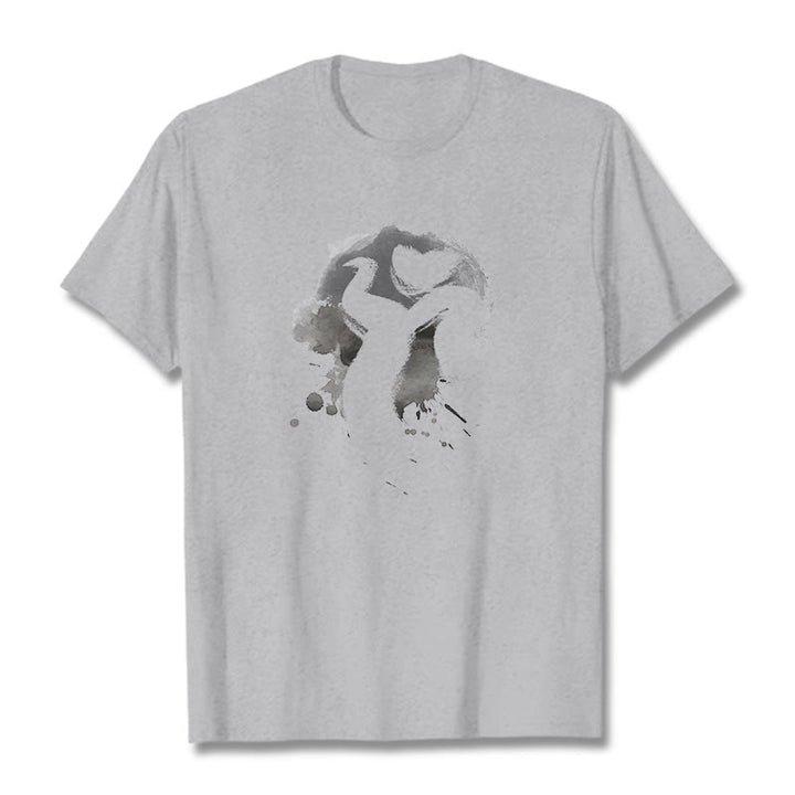 Maglietta in cotone con motivo Buddha Stones OM Swan - Grigio chiaro - 2XL - image 37