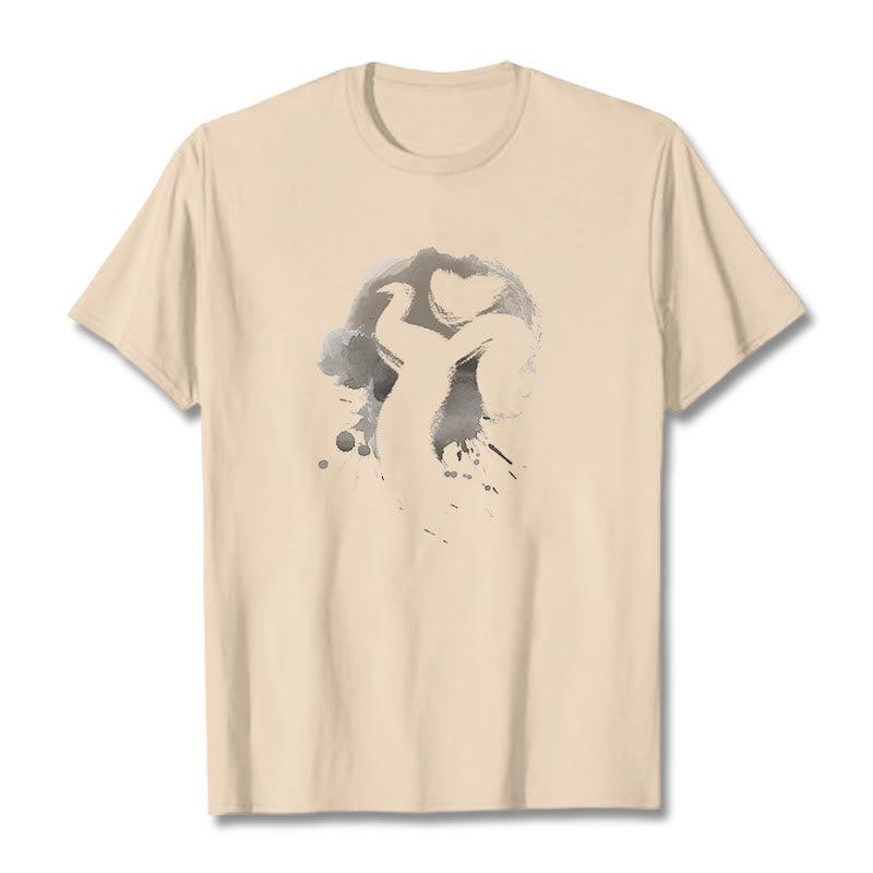 Maglietta in cotone con motivo Buddha Stones OM Swan - Biscotto - 2XL - image 21