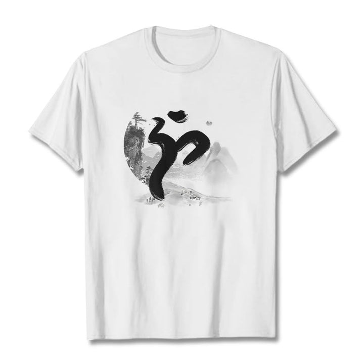 Maglietta in cotone con motivo Buddha Stones OM Landscape - image 12