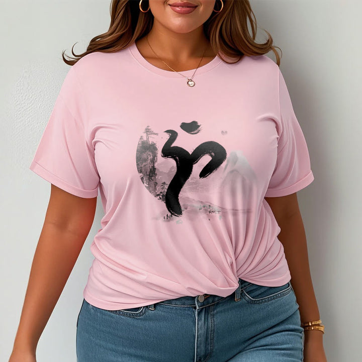Maglietta in cotone con motivo Buddha Stones OM Landscape - image 34