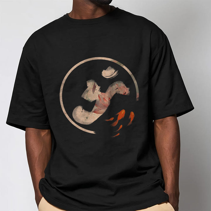 Maglietta in cotone Buddha Stones OM Lotus Koi Fish - image 7