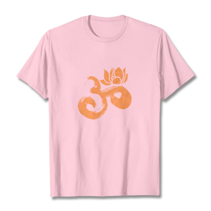 Maglietta in cotone con motivo Buddha Stones OM Lotus Flower - Rosa chiaro - 2XL - image 22