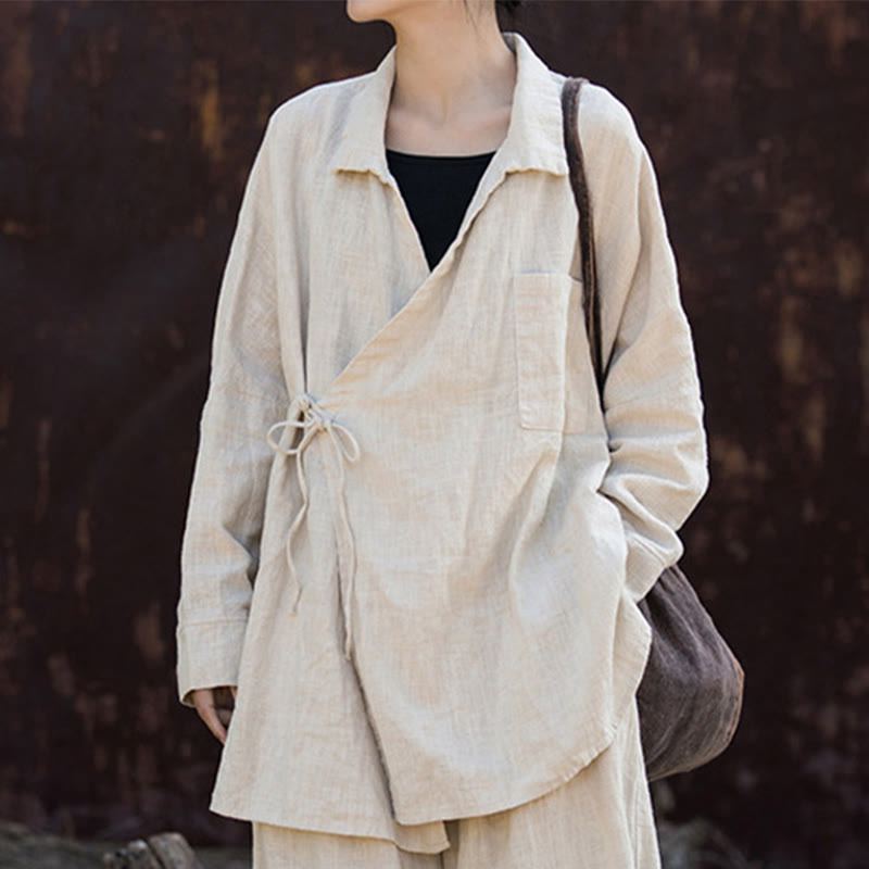 Buddha Stones Meditazione Ramie Cotone Abbigliamento - image 10