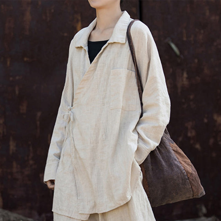 Buddha Stones Meditazione Ramie Cotone Abbigliamento - image 15